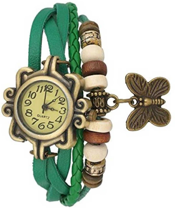 Rakhi with Butterfly Pendulam  in Multi Colour Analog Girl's Watch