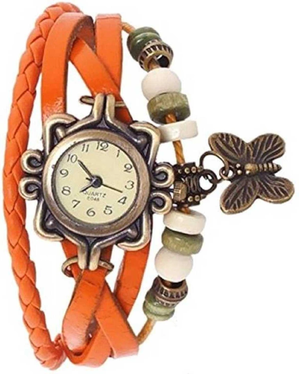 Rakhi with Butterfly Pendulam  in Multi Colour Analog Girl's Watch
