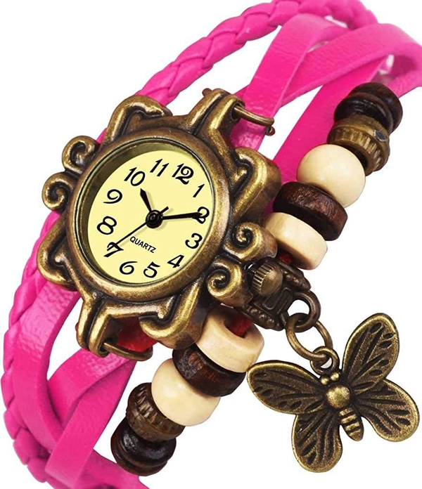 Rakhi with Butterfly Pendulam  in Multi Colour Analog Girl's Watch