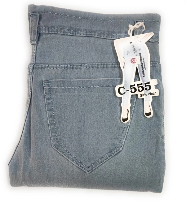 Single Button Stretchable Skinny Fit Ankle Length
Mid Rise Denim Jeans for Girls and Women