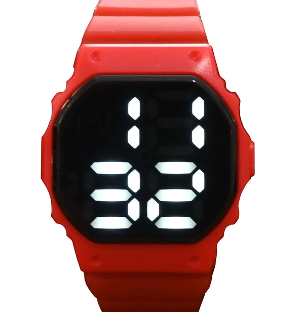 MVS Fashionable Octagon Digital Unisex Watch with Large Digits
