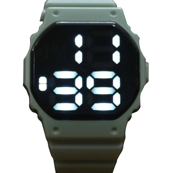 MVS Fashionable Octagon Digital Unisex Watch with Large Digits