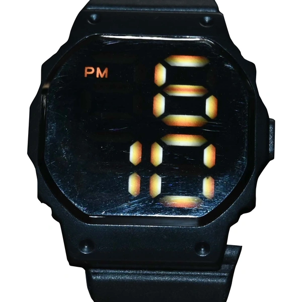 MVS Fashionable Octagon Digital Unisex Watch with Large Digits