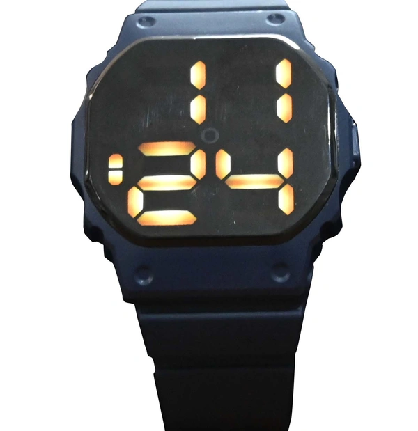 MVS Fashionable Octagon Digital Unisex Watch with Large Digits