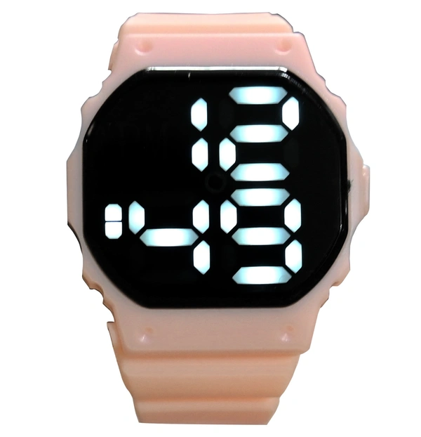 MVS Fashionable Octagon Digital Unisex Watch with Large Digits