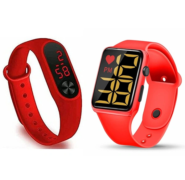 MVS Digital Watches for Boys Latest Kids Watch Men Combo ( Pack of 2 )