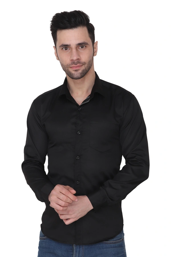 Men's Cotton Blend | Regular Fit | Solid Plain Colors | Formal Shirt | Full Sleeve