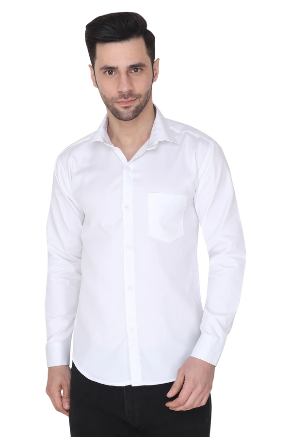 Men's Cotton Blend | Regular Fit | Solid Plain Colors | Formal Shirt | Full Sleeve