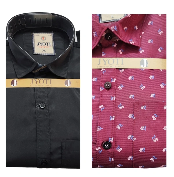 Men's Cotton Blend | Regular Fit | Plain & Printed   | Formal Shirt | (Pack of 2 )