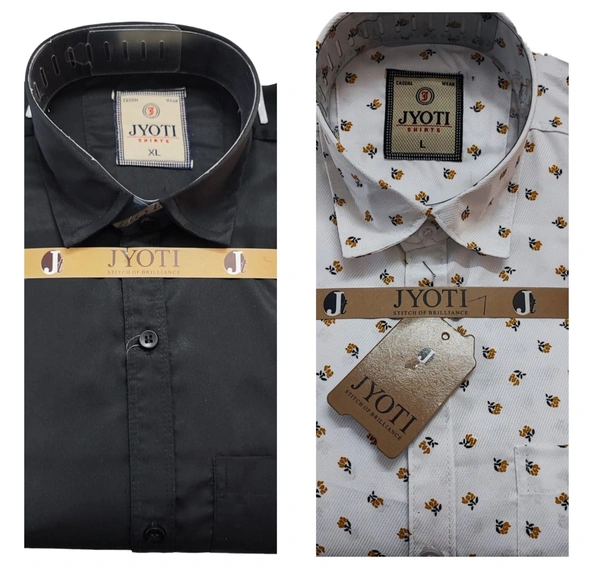 Men's Cotton Blend | Regular Fit | Plain & Printed   | Formal Shirt | (Pack of 2 )