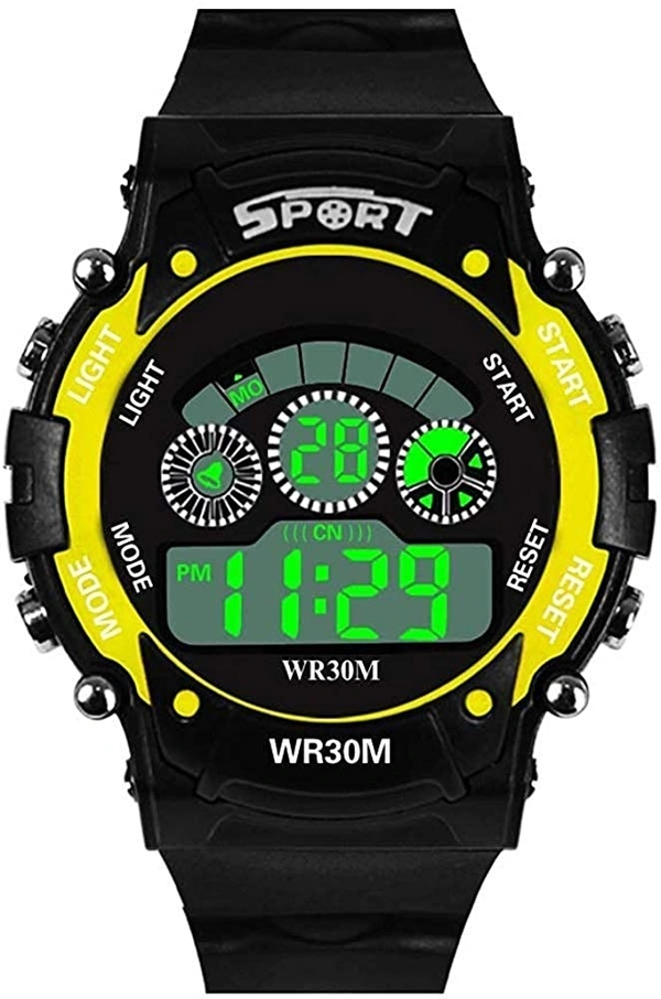 12/24 Hrs Format Digital Time Day and Date Stop Watch and Back Light