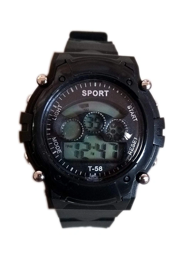 12/24 Hrs Format Digital Time Day and Date Stop Watch and Back Light