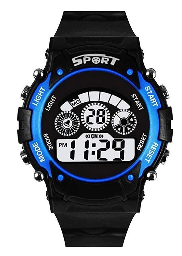 12/24 Hrs Format Digital Time Day and Date Stop Watch and Back Light