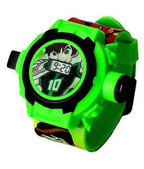24 Projecter Images Unisex Kids PVC Band Light weight Digital Wrist Watch-Ben 10 