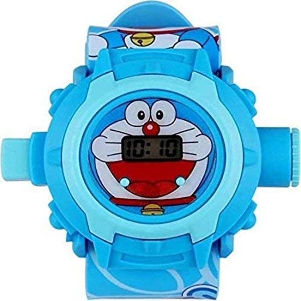24 Projecter Images Unisex Kids PVC Band Light weight Digital Wrist Watch-Doraemon 