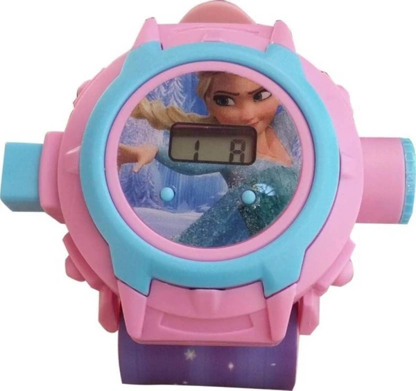 24 Projecter Images Unisex Kids PVC Band Light weight Digital Wrist Watch-Frozen 