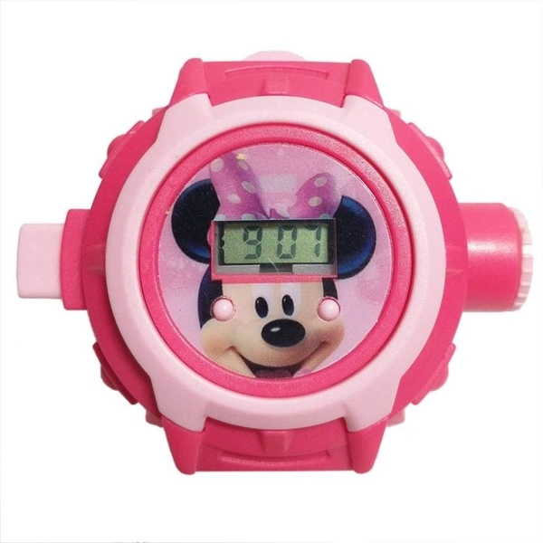 24 Projecter Images Unisex Kids PVC Band Light weight Digital Wrist Watch-Mikky mouse 