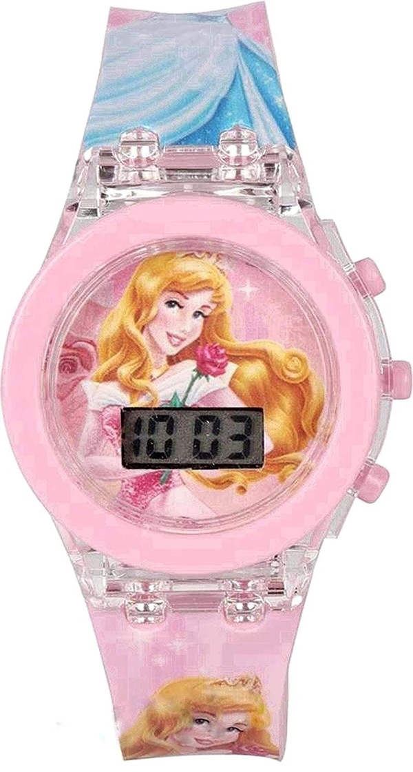 MVS Girls Flashing Light Glowing Watch- Princess