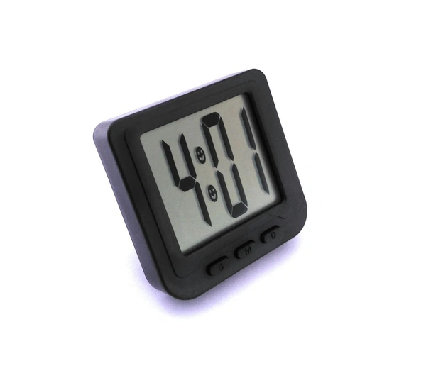 Digital Magnet LED Date And Time Clock With Flexible Back Stand (Black) | For Home Office | Desk | Car Dashboard | Fridge