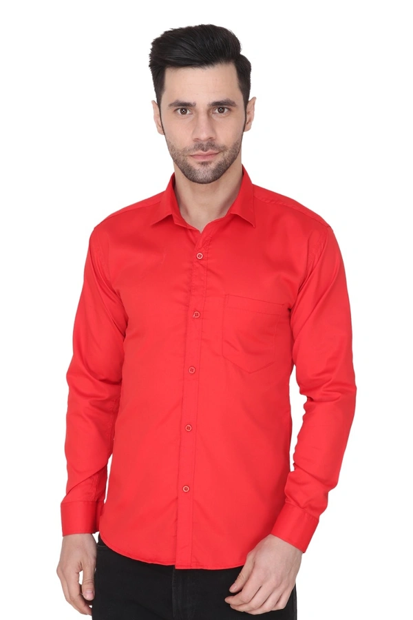 Men's Cotton Blend | Regular Fit | Solid Plain Colors | Formal Shirt | Full Sleeve