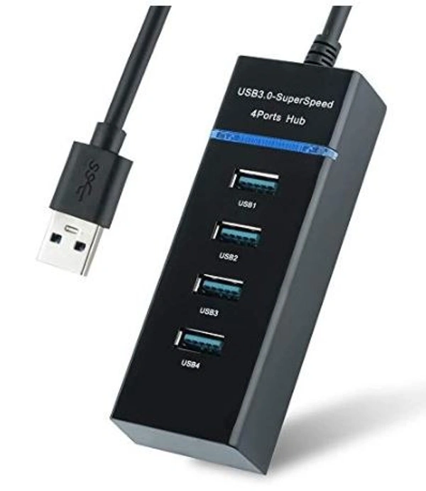 4 Slot USB Hub Compatible With Mouse, Keyboards, Laptops, Printers