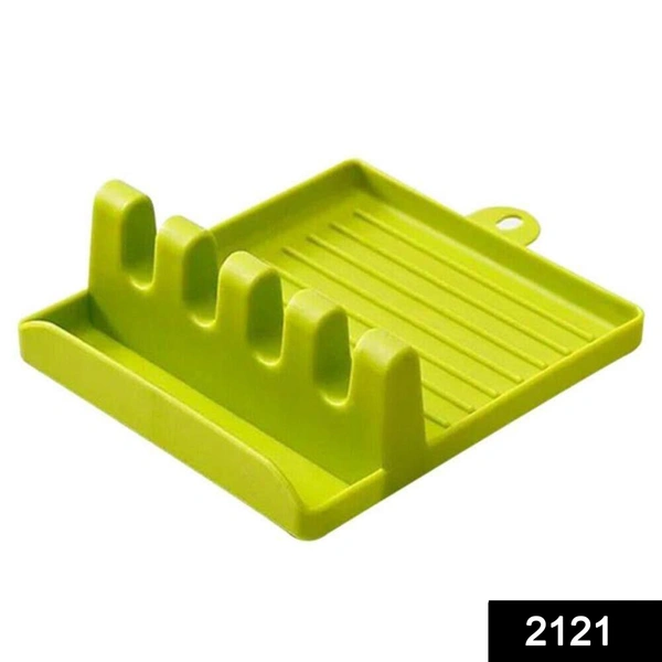 2121 Multi-Functional Spatula Holder/Rest for Kitchen Utensils (Parrot colour)
