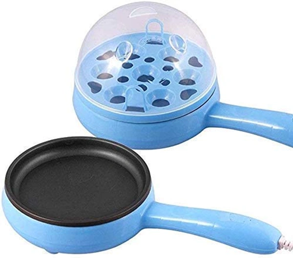2150 Multi functional Electric 2 in 1 Egg Frying Pan with Egg Boiler Machine Measuring Cup with Handle