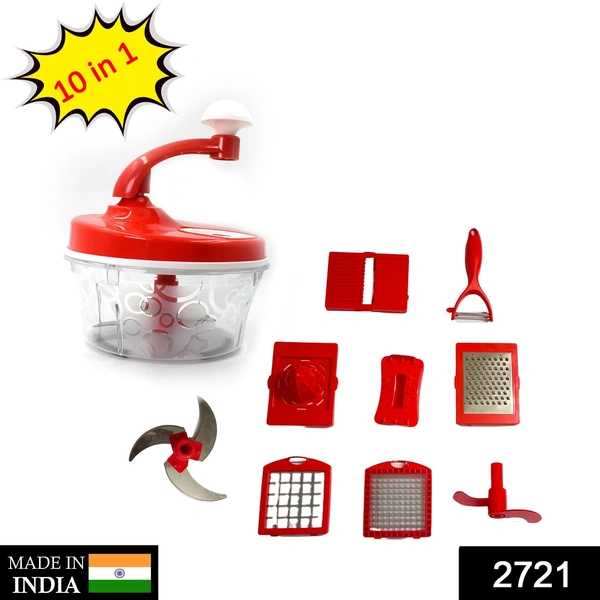 2721 10 in 1 Food Processor widely used in all kinds of household purposes for making the process of food easy and feasible with the help of these supplements and equipments etc.