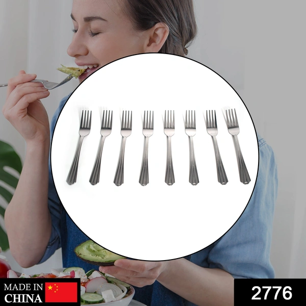 2776 Big Dinner Fork for home and kitchen. (set of 8Pc)