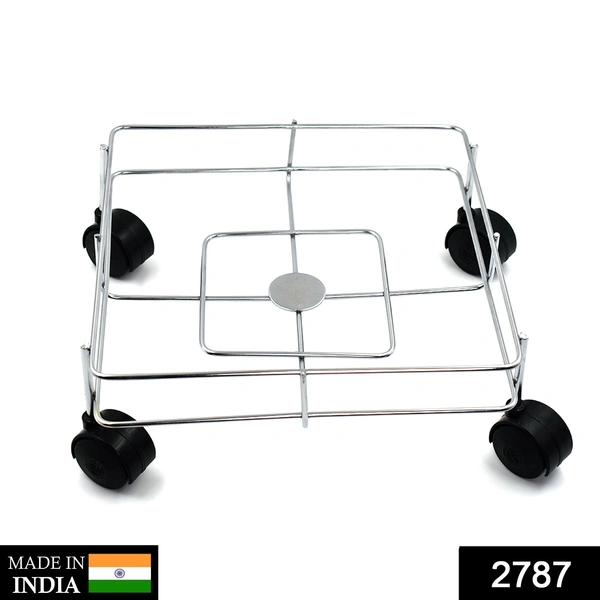 2787 Stainless steel Square Oil Stand For Carrying Oil Bottles And Jars Easily Without Any Problem.