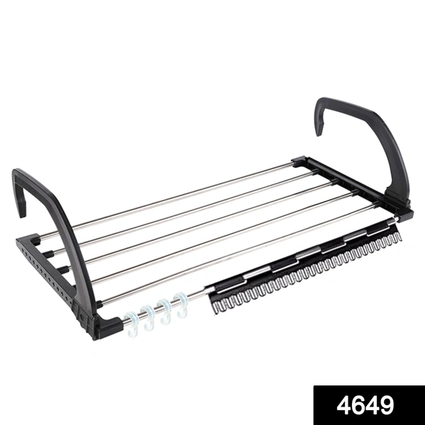 4649 Adjustable Folding Clothes Steel Drying Racks Hanger Shelf