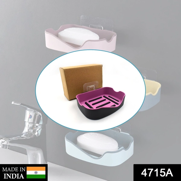 4715A Multipurpose Sticker Wall Mounted Plastic Soap Holder & Dispenser (With Box)