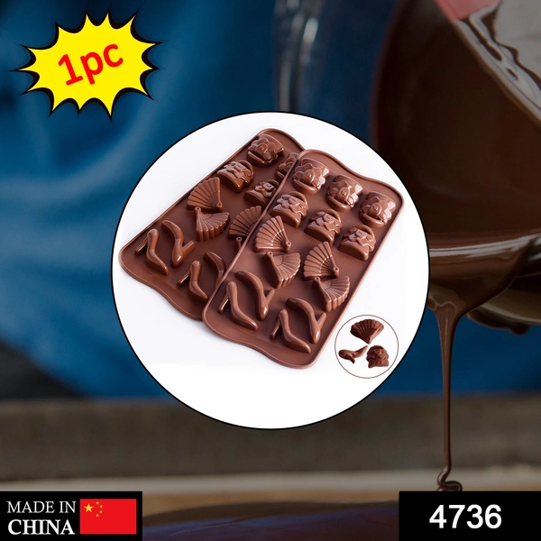 4736 14 Cavity Purse Sandle Heel Sandal Chocolate Mould (1Pc Only)