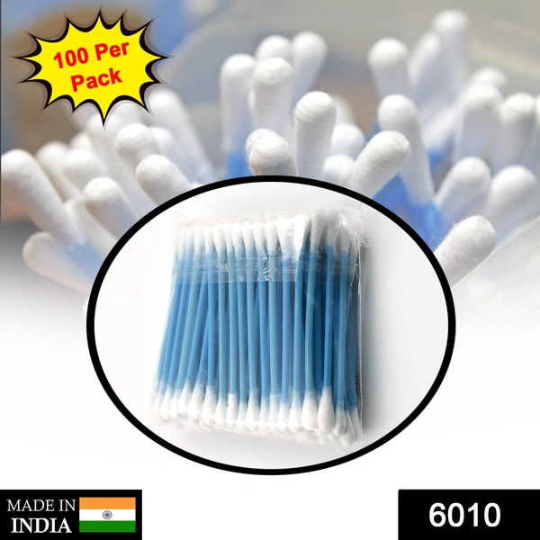 6010 Small Cotton Buds for ear cleaning, soft and natural cotton swabs (100 per pack)