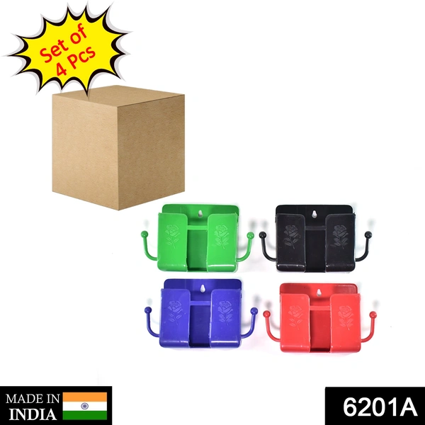 6201A Wall Mounted Storage Box/Remote Storage Organizer Case with 2 Side Hanging Hooks.