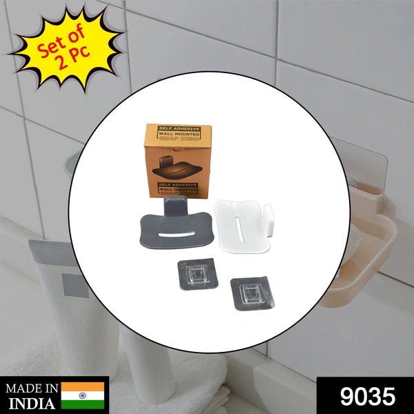 9035 2 PC Wall M Soap Stand Used As A Soap Holder In Bathrooms And Toilets.
