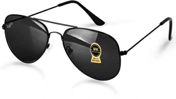 PIRASO Aviator Sunglasses - BLACK , Small, Medium
