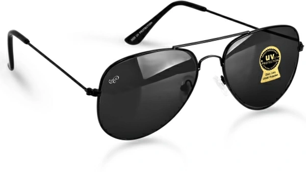 PIRASO Aviator Sunglasses - BLACK , Small, Medium