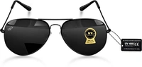 PIRASO Aviator Sunglasses - BLACK , Small, Medium