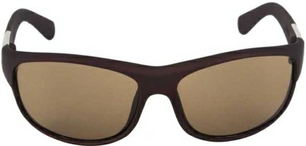 Lee Topper Wrap-around Sunglasses - Free Size, Yellow + Black + Brown