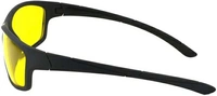 Lee Topper Wrap-around Sunglasses - Free Size, Yellow + Black + Brown