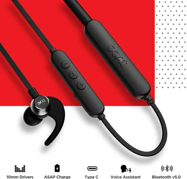 BoAt Rockerz Pro+ Bluetooth Headset - Black, Free