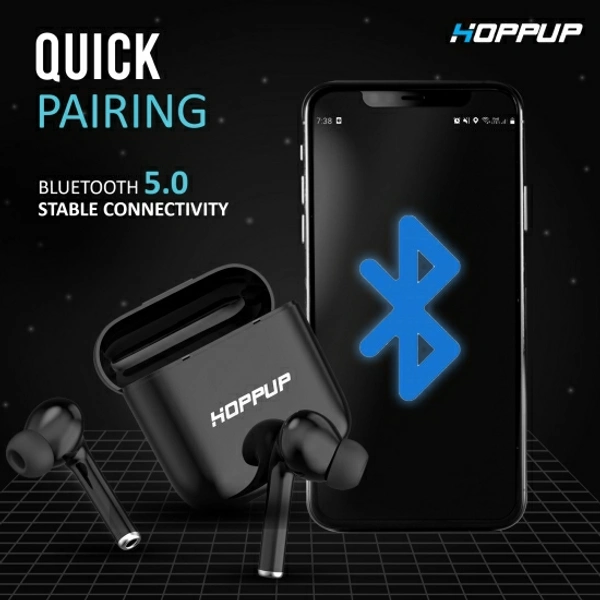HOPPUP Jumbo with 30 Hours Playtime Bluetooth Headset - Black, Free