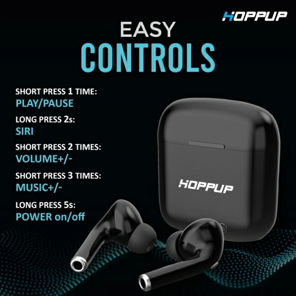 HOPPUP Jumbo with 30 Hours Playtime Bluetooth Headset - Black, Free