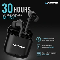 HOPPUP Jumbo with 30 Hours Playtime Bluetooth Headset - Black, Free