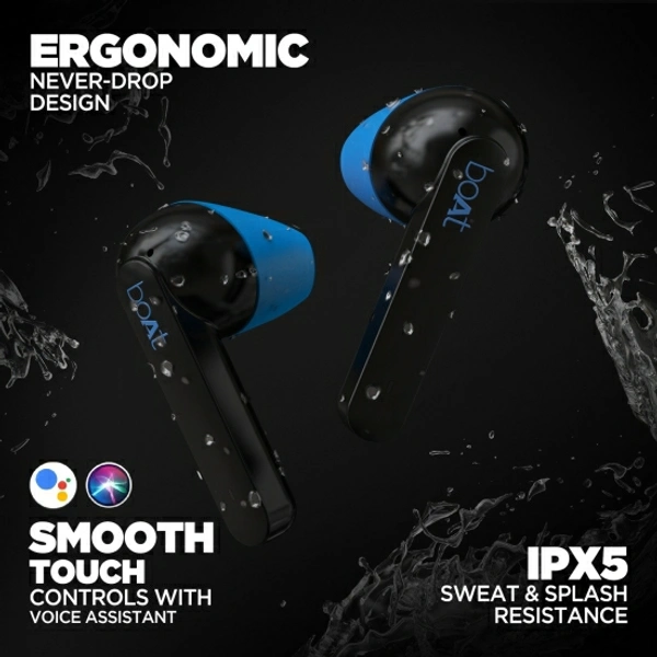 boAt Airdopes 461 Bluetooth Headset - Blue, Free