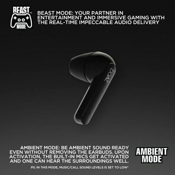 boAt Airdopes 461 Bluetooth Headset - Black, Free