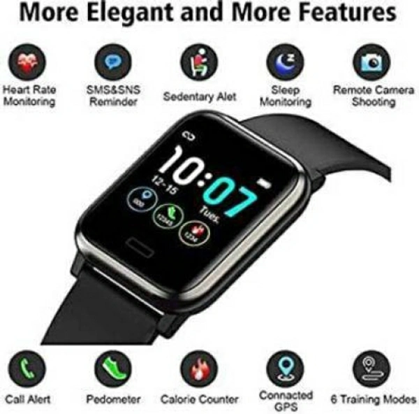 Attrix id116 Smartwatch  - Black, 20