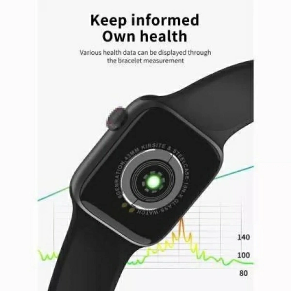 Fitpro T55 Bluetooth Smartwatch Touchscreen - Black, Free