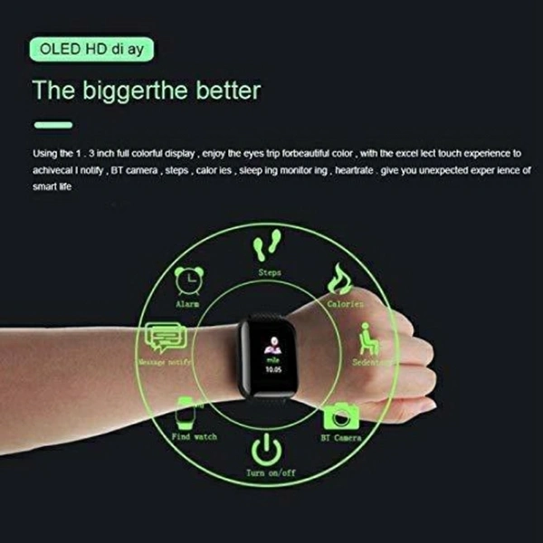 Y2H Enterprises id116 (BLACK) Bluetooth Calling Function Smartwatch - Black, Free